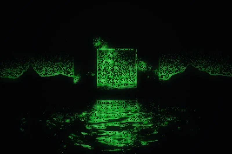 Monolith converted to Dither style ASCII art