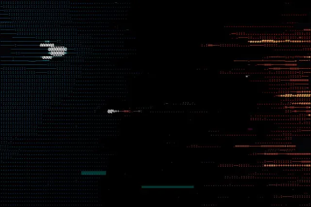 The same ASCII art with the Glitch effect