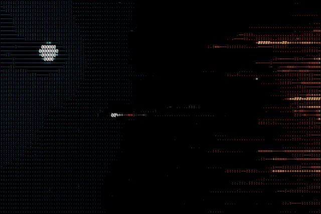 ASCII art before the Glitch effect