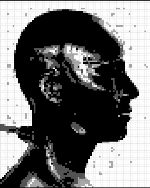 ASCII art before the Halftone effect