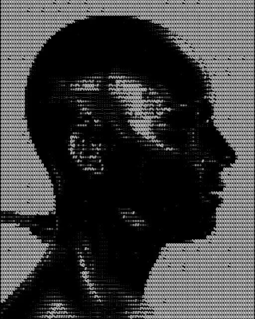 ASCII art before the Scan Lines effect
