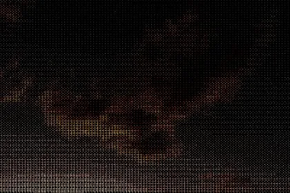 The Film Grain effect applied to ASCII art