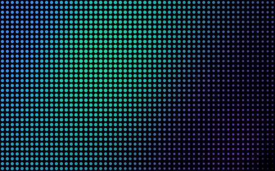 An animated aurora gradient rendered as dots