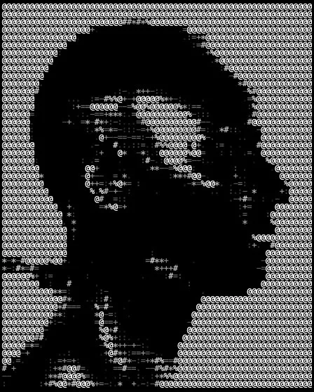 Build the cell grid: a portrait photo on its way to ASCII art