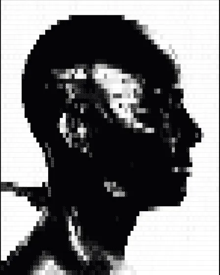 Project it anywhere: a portrait photo on its way to ASCII art