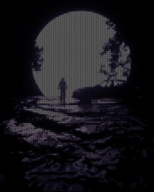 Moon Walk converted to Braille style ASCII art