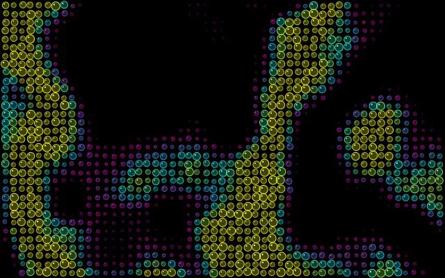 An animated shader rendered in the Bubbles style