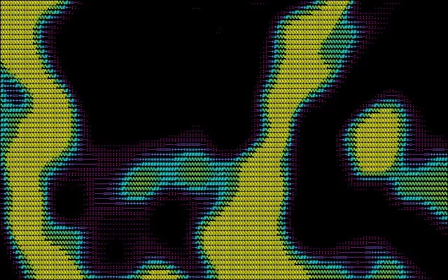 An animated shader rendered in the Characters style