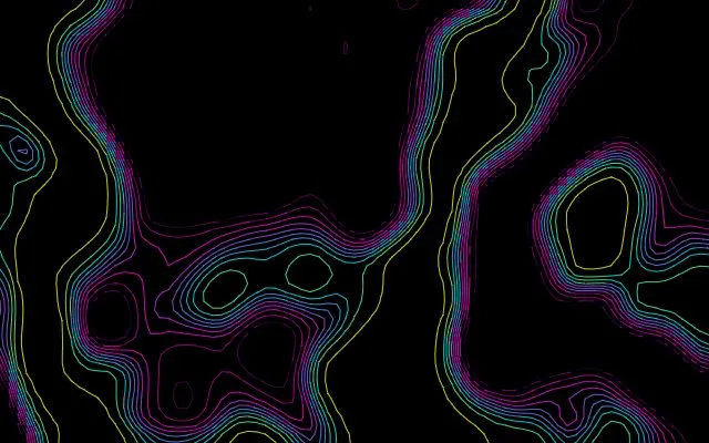 An animated shader rendered in the Contour style