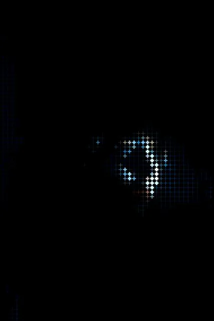 Blue Light converted to Cross style ASCII art