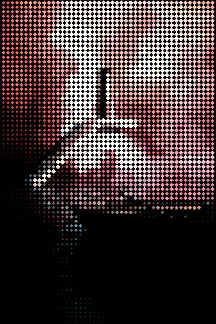 Pink Stairs converted to Diamond style ASCII art