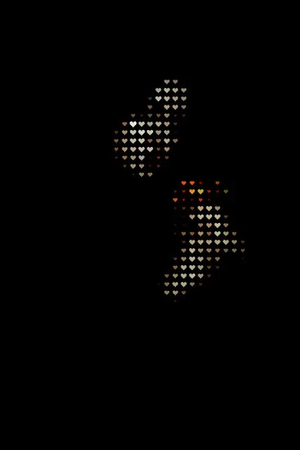 Flower converted to Hearts style ASCII art