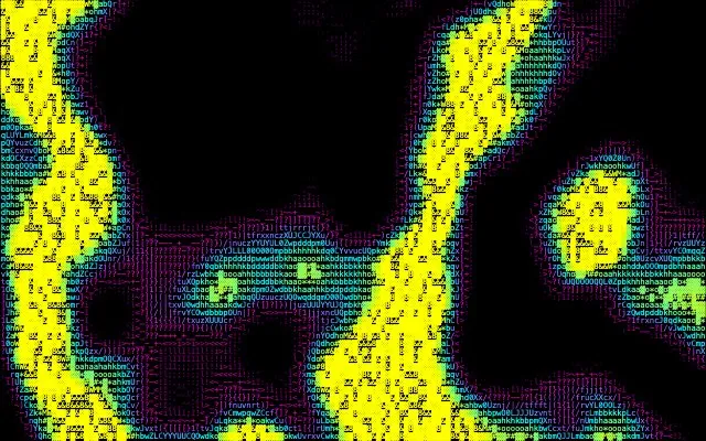 An animated shader rendered in the Mixed style