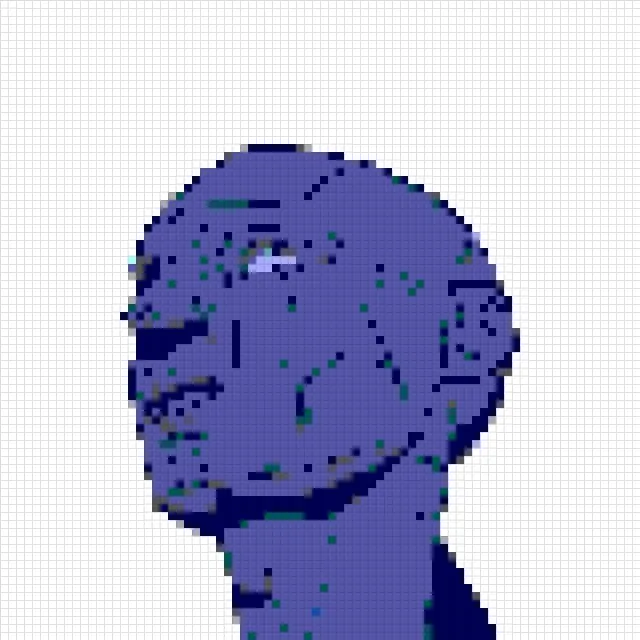 Wireframe converted to Pixel Art style ASCII art