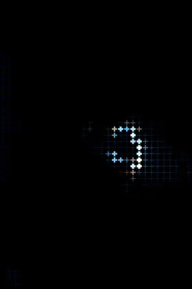 Blue Light converted to Cross style ASCII art