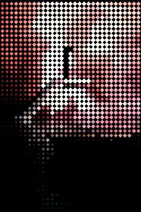 Pink Stairs converted to Diamond style ASCII art