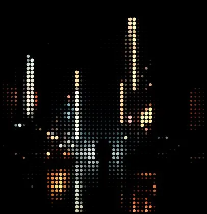 Neon Street converted to Dots style ASCII art