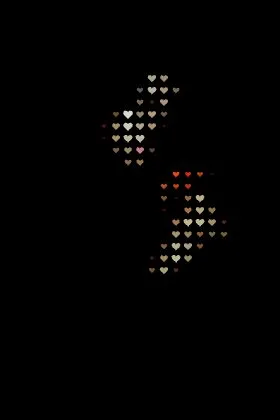 Flower converted to Hearts style ASCII art