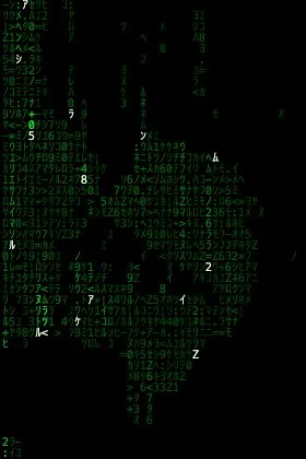 Visor converted to Matrix style ASCII art