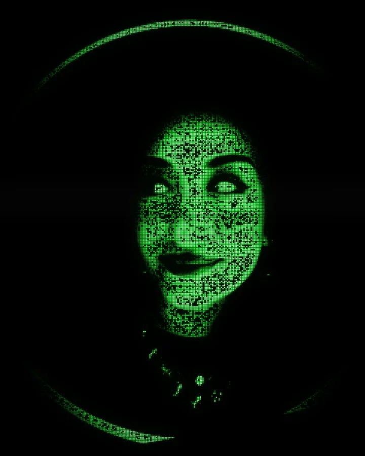 Dither style glyph art in the Terminal look — Photo by Alimurat Üral on Pexels (pexels.com/photo/15356592)